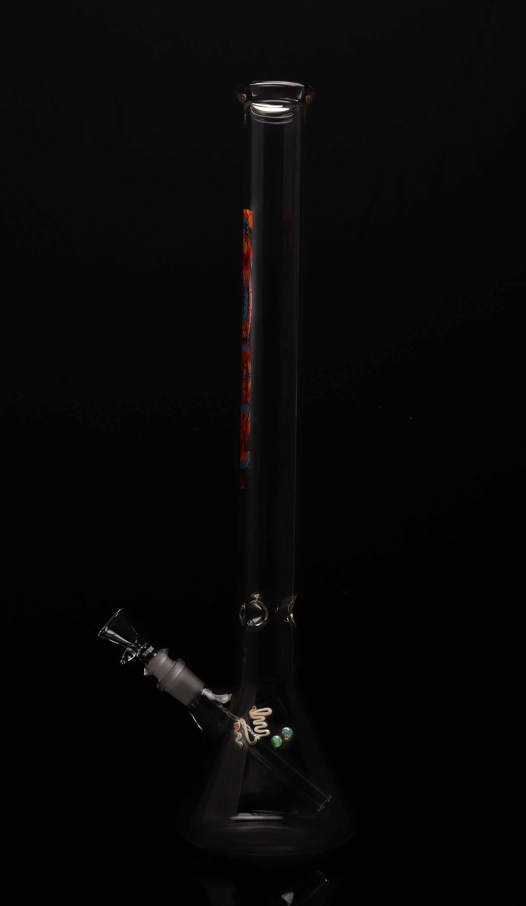 ROOR® Classic 22" Beaker with Tie Dye decal, 45x5mm German Schott glass, limited collection.