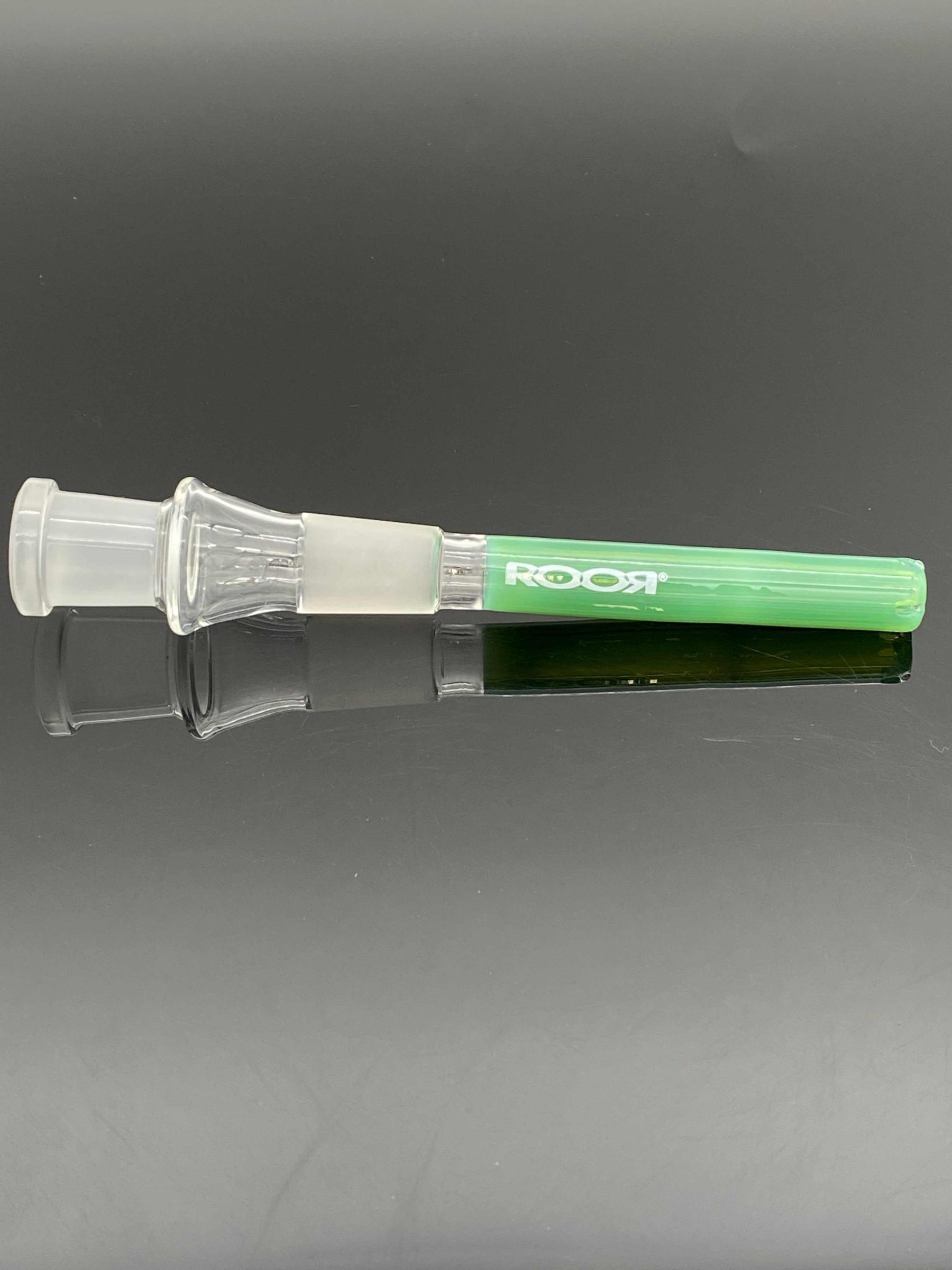 ROOR® Gridded Classic Style Green 3½” Downstem for 18mm joints with white logo