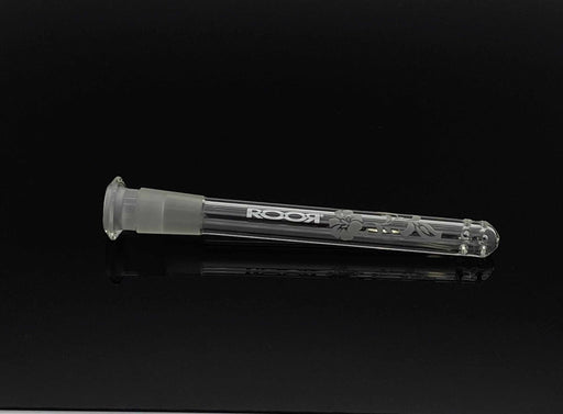 ROOR® sandblasted glass downstem with floral design low-profile 4 ¾” reducing diffuser