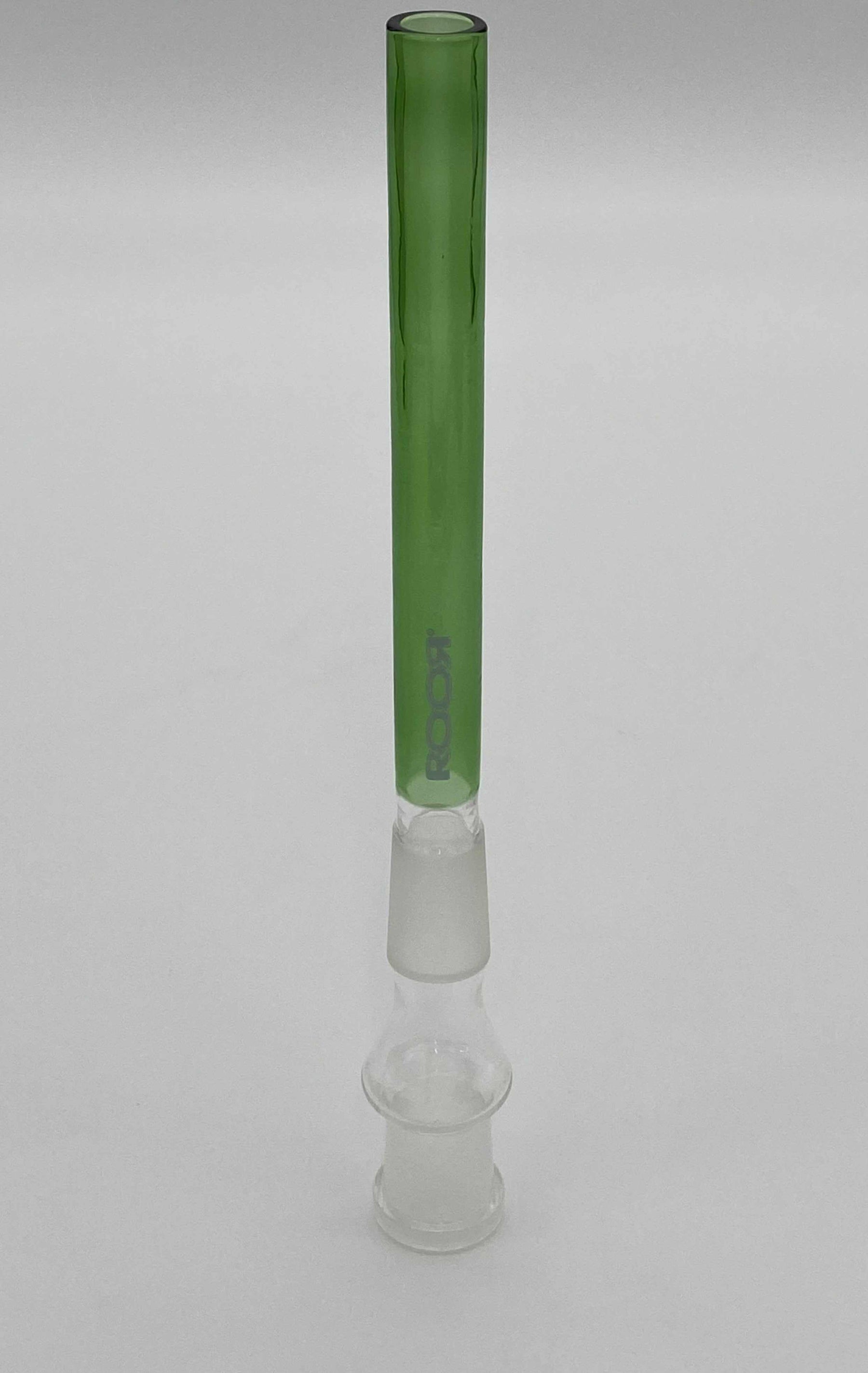 ROOR® Classic Style Open-Ended Downstem Green 5½” glass smoking accessory with 18mm joint