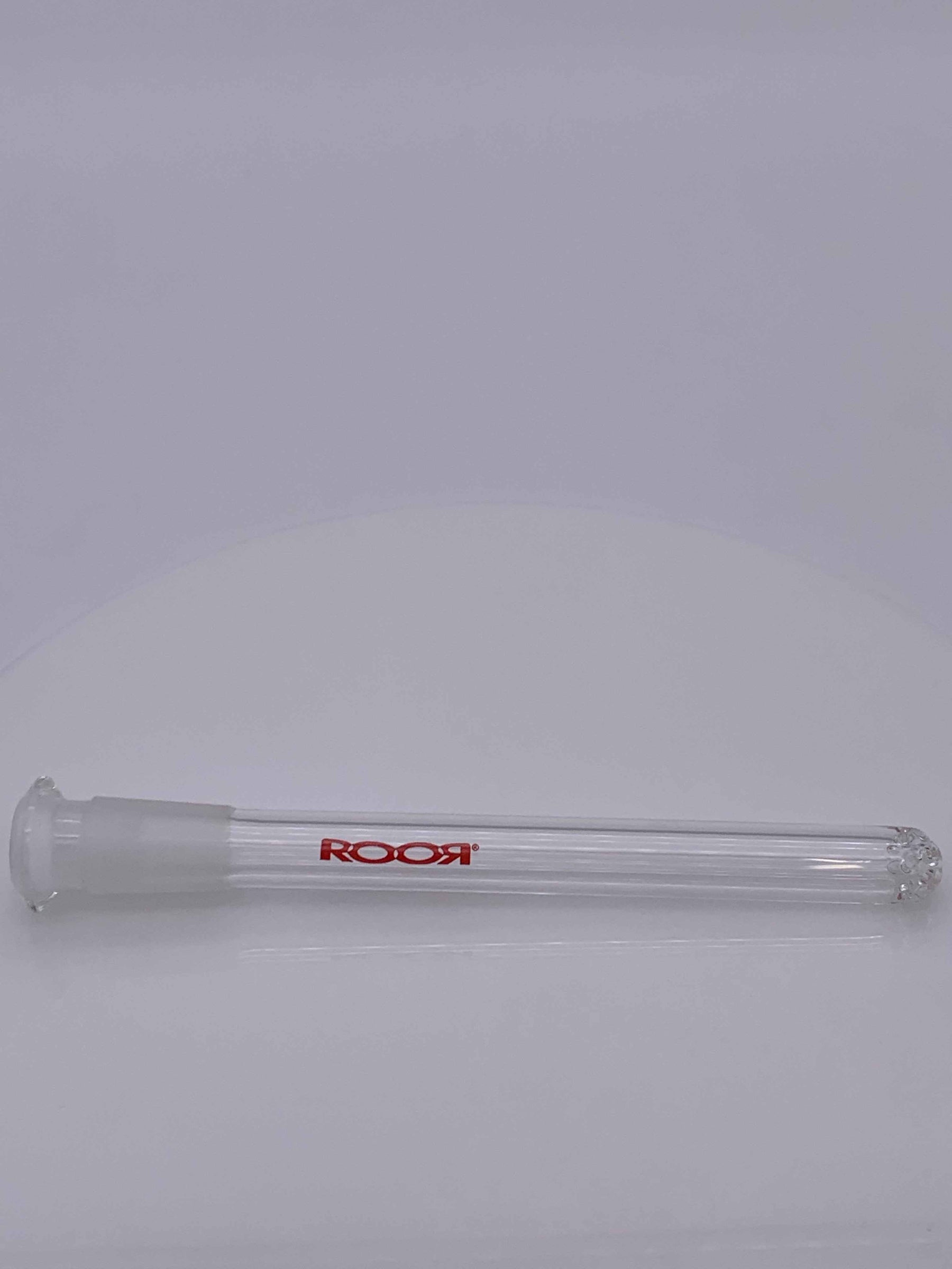 ROOR® Reducing 13-Hole Diffused Low-Profile Downstem Straight 18.8mm to 14.5mm with red decal, 5½ inches long