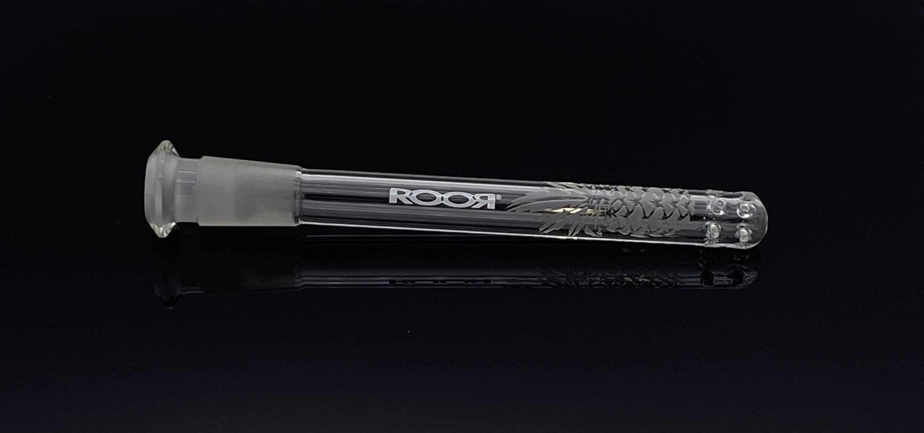 ROOR® STRAINS Pineapple Design Sandblasted Diffused Downstem 5”