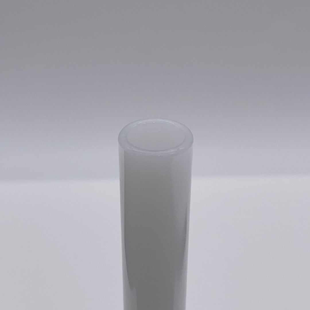 ROOR® low-profile open-ended downstem in full white, 5½ inches, fits 18mm to 14mm bowls.