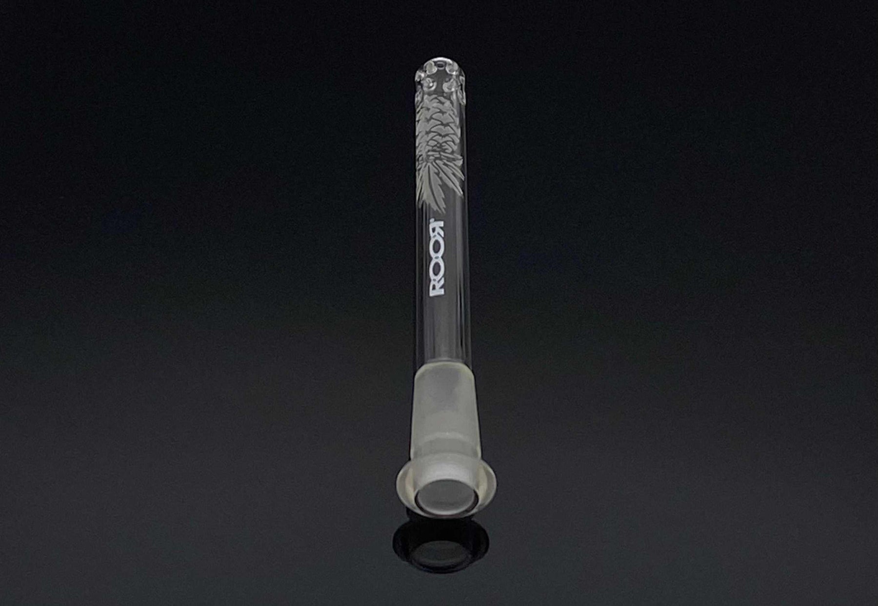 ROOR® STRAINS Pineapple design sandblasted diffused low-profile downstem 5 inch.