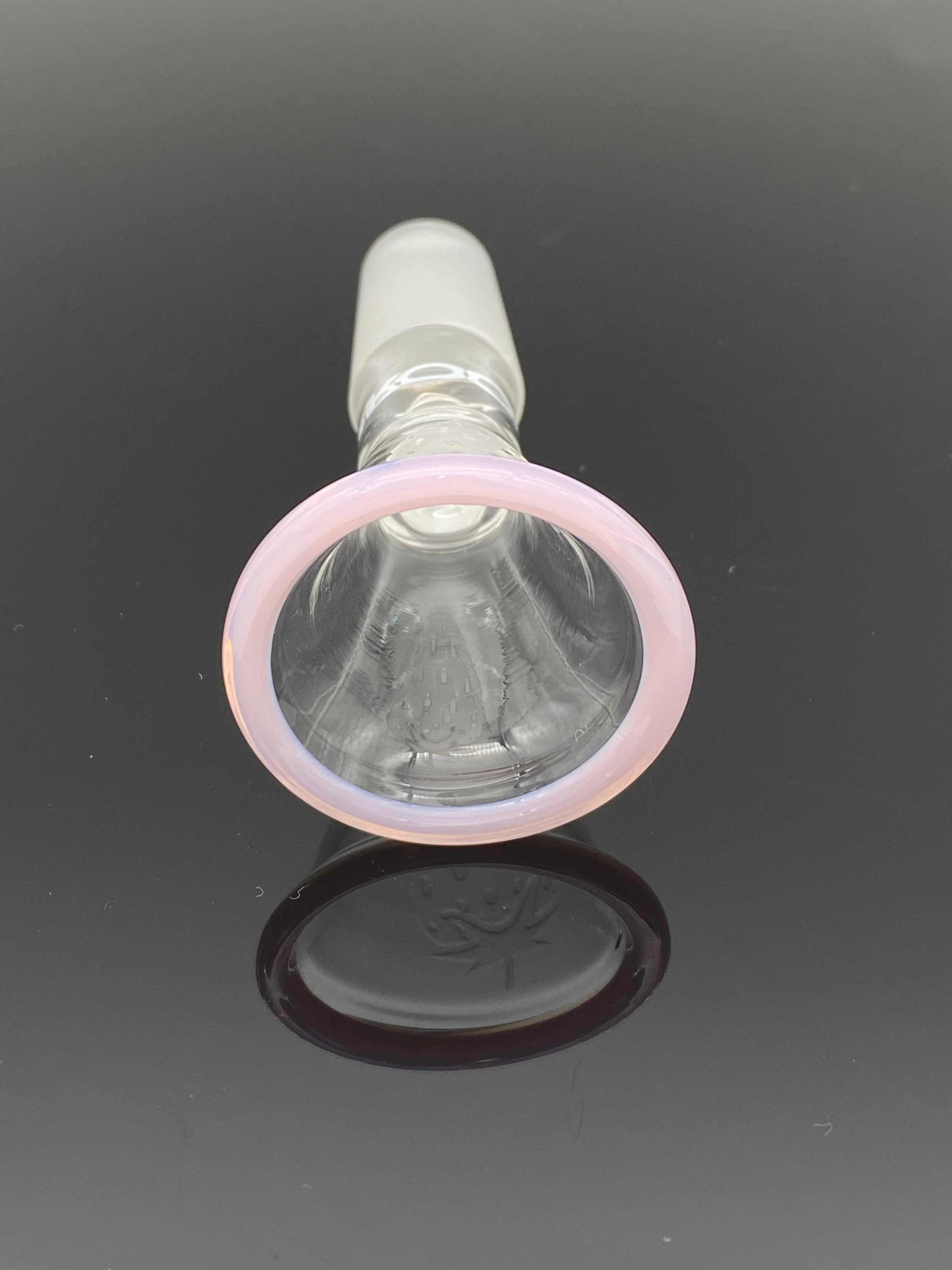 5mm sandblasted strawberry bowl with pink color rim.