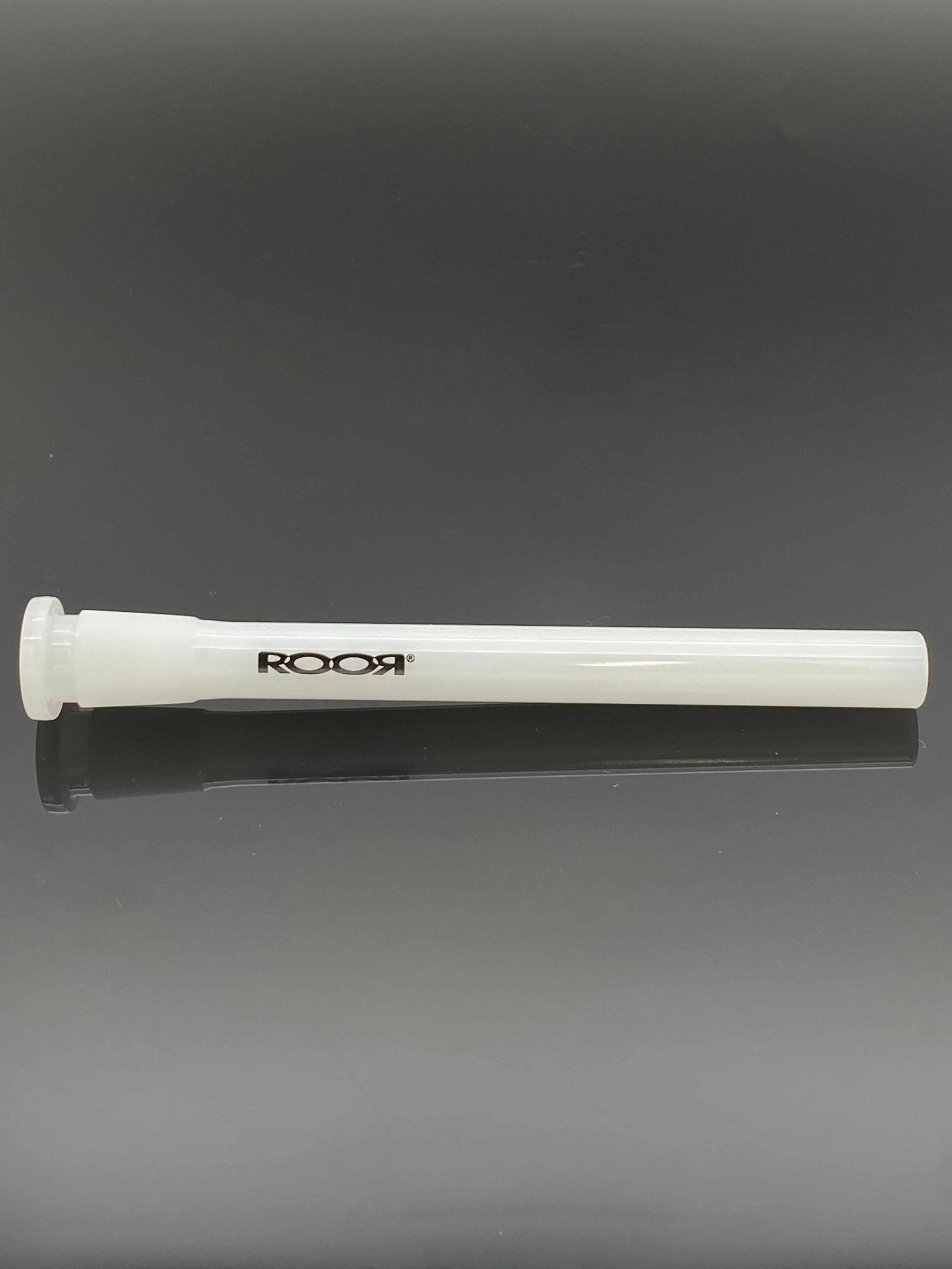ROOR® Reducing Low-Profile Open-Ended Downstem Full White 5½" for 18mm to 14mm bowls.