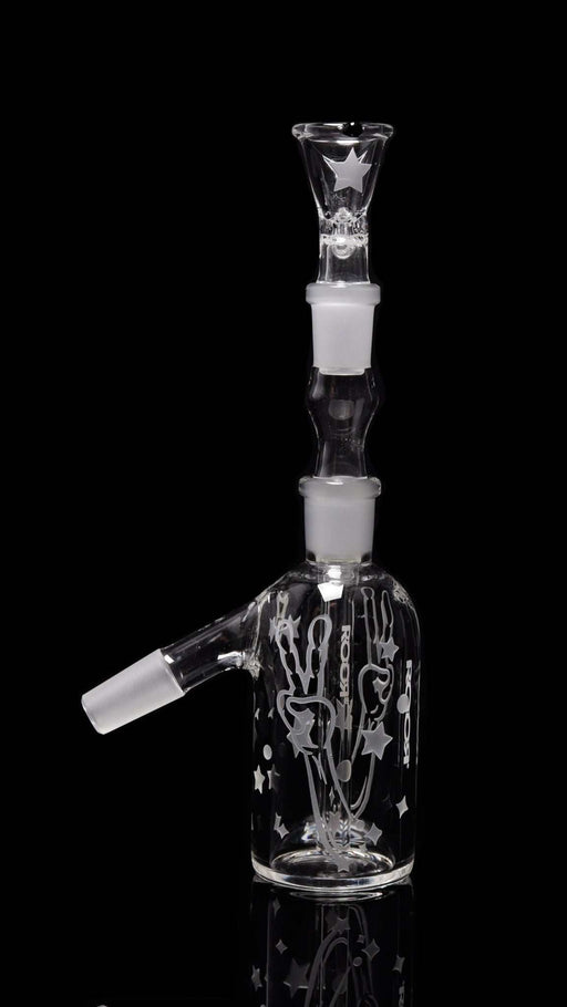 ROOR® Custom Alien O.G Ash-Catcher with 14.5mm joint, German Duran Schott Glass, sandblasted design.
