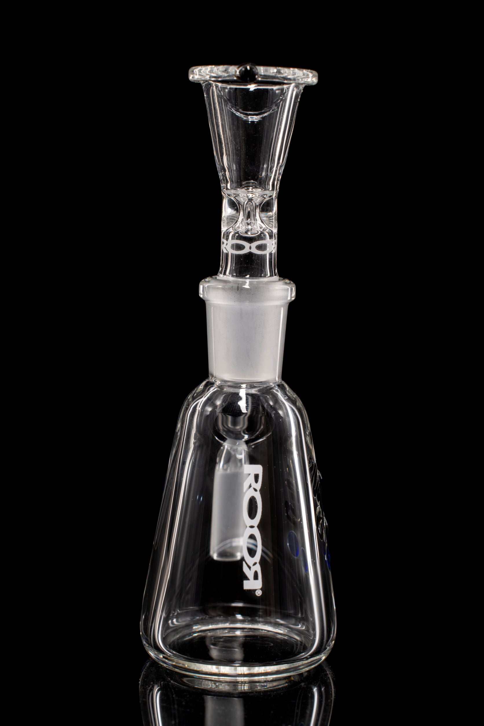 ROOR® Debris Catcher clear glass with white decal and adjustable joint size and arm style options