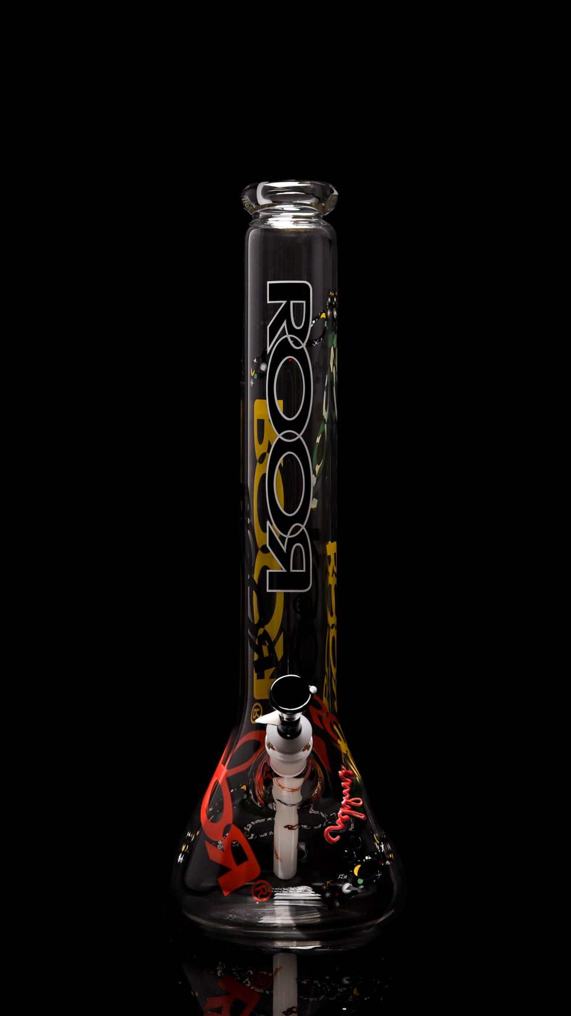 ROOR 18” Zeaker 60mm German Schott glass bong with limited edition logo and beaker base.