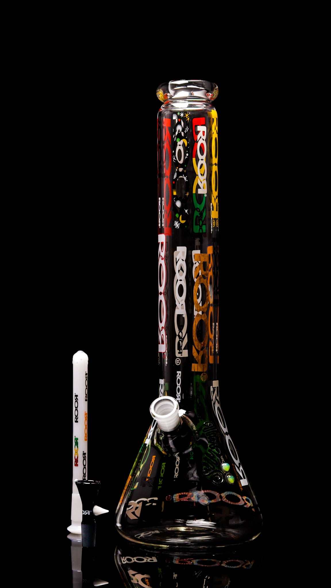 ROOR 18” Zeaker 60mm glass beaker with limited edition logos.