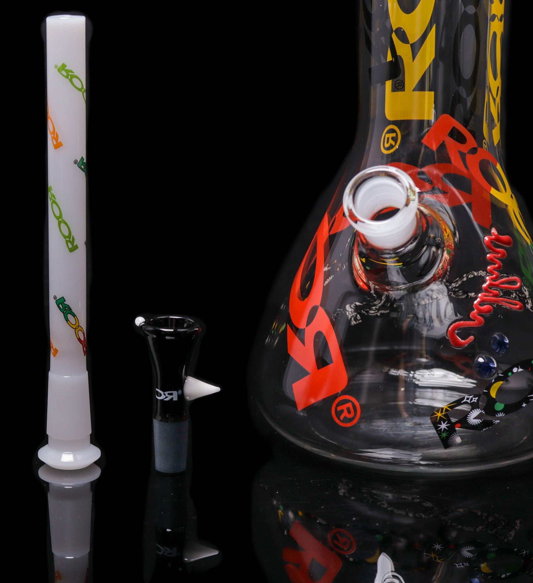 ROOR 18” Zeaker 60mm beaker with downstem and funnel bowl, limited logo edition.