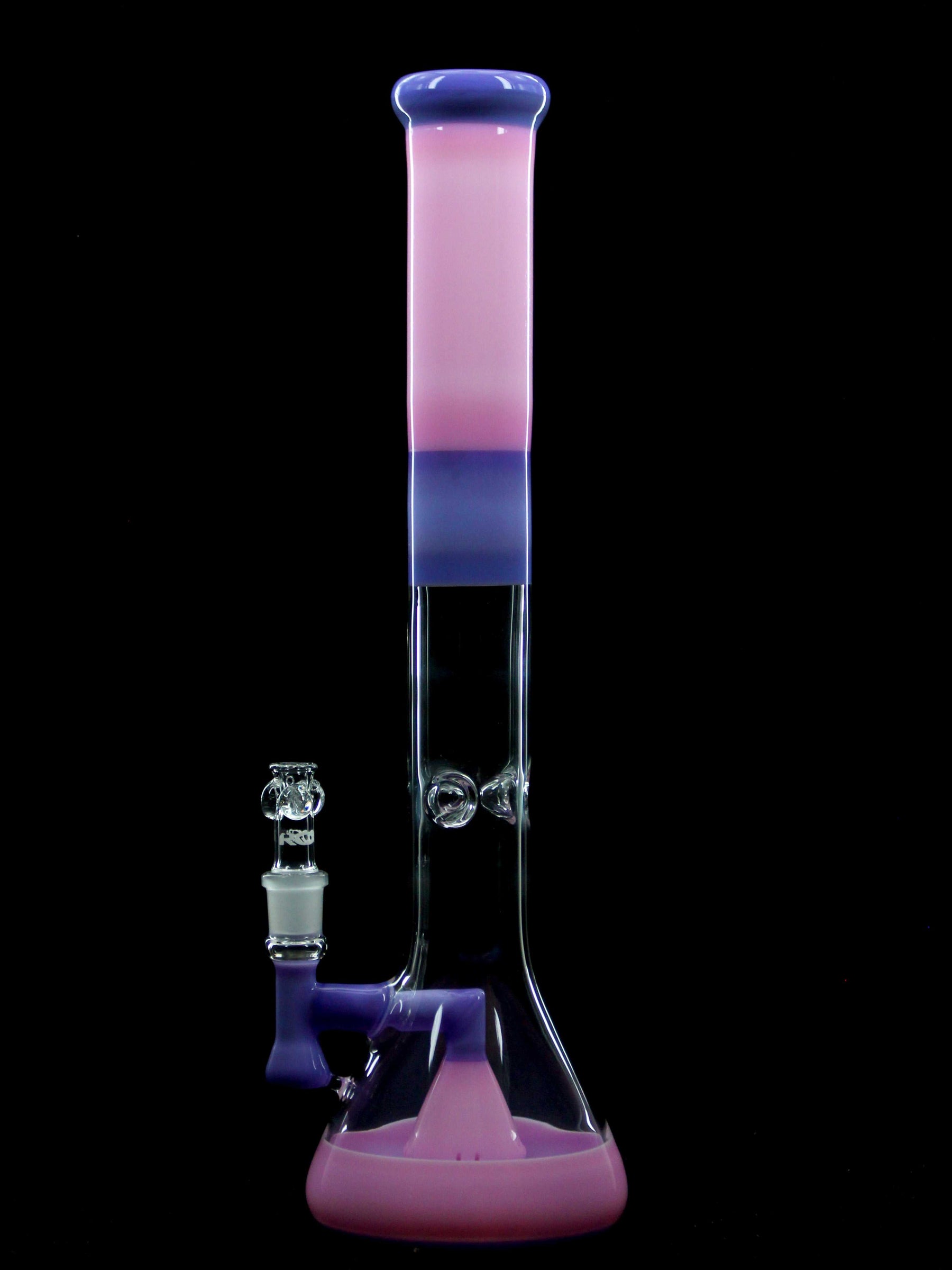 ROOR® Tech Fixed 18" Beaker 50x5mm in purple & pink with stemless design.